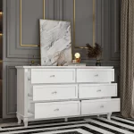 Galaxy Art White Beauty Wooden Chest with 6 Drawers - Image 3