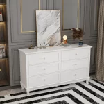 Galaxy Art White Beauty Wooden Chest with 6 Drawers - Image 2