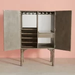 Galaxy Art Elegant Foliage Handcarved Bar Cabinet - Image 2