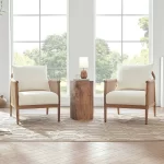 Galaxy Art Lynn Accent Chair with Braided Wood Arm - Image 3