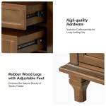 Galaxy Art Muriel Farmhouse Nightstand Set with Outlets - 3 Drawers Each - Image 5