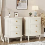 Galaxy Art Pre-Assembled White Wood Bedside Table - Image 6