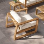 Galaxy Art Teak Outdoor Lounge Chair - Image 6