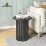Galaxy Art Fluted Pedestal Round Side Table - Image 2