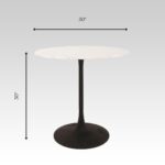 Galaxy Art Tulip Modern Cast Iron and Marble Table - Image 4