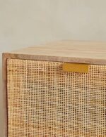 Galaxy Art Rattan Webbed Storage Chest Of Drawers with Rich Wood Accents - Image 3