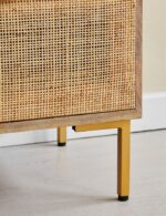 Galaxy Art Rattan Webbed Storage Chest Of Drawers with Rich Wood Accents - Image 4