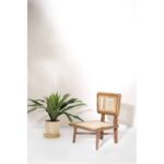 Galaxy Art Kyoto Teak Wood And Wicker Accent Chair