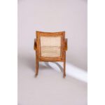 Galaxy Art Rocking Teak Wood and Wicker Armchair - Image 4