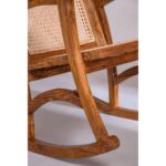 Galaxy Art Rocking Teak Wood and Wicker Armchair - Image 7