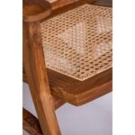 Galaxy Art Rocking Teak Wood and Wicker Armchair - Image 6