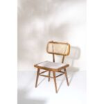 Galaxy Art Teak Wood and Wicker Accent Chair