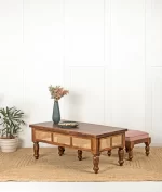 Galaxy Art Cane Solid Wood Coffee Table - Image 2