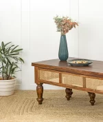 Galaxy Art Cane Solid Wood Coffee Table - Image 4