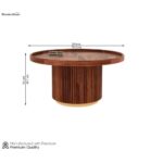 Galaxy Art Orwell Modern Solid Wood Round Coffee Table - Image 6