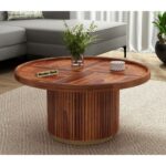 Galaxy Art Orwell Modern Solid Wood Round Coffee Table - Image 7