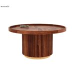 Galaxy Art Orwell Modern Solid Wood Round Coffee Table - Image 9