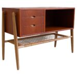 Galaxy Art Scandinavian Elegance Teak and Oak Console Table