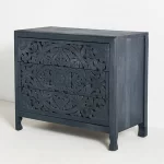 Galaxy Art Premium Handcarved 3-Drawer Grey Chest of Drawer - Image 6