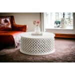 Galaxy Art Modern Solid Wood Woden Round Coffee Table