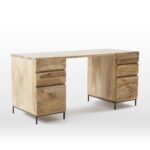Galaxy Art Industrial-Style Modular Desk with Dual File Cabinets - Image 2