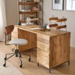 Galaxy Art Industrial-Style Modular Desk with Dual File Cabinets - Image 3