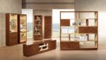 Galaxy Art Contemporary Walnut-Finished Sliding Cabinet - Image 3