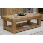 Galaxy Art Milano Solid Wood Coffee Table With Shelf