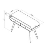 Galaxy Art Contemporary Oak Lounge Console Table - Image 3