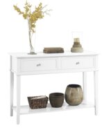 Galaxy Art Dorel Franklin Modern White Console Table - Image 2