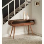 Galaxy Art Walnut Fusion Lounge Console Table