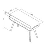 Galaxy Art Walnut Fusion Lounge Console Table - Image 4