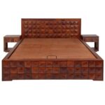 Galaxy Art Diamond Contemporary Solid Wood Storage Bed